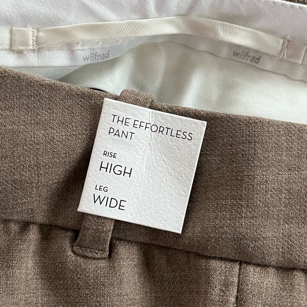 Aritzia The Effortless Pant™ - (Re)ssential Elegant Tan Wide Leg Trousers Sz 0 - Picture 14 of 17